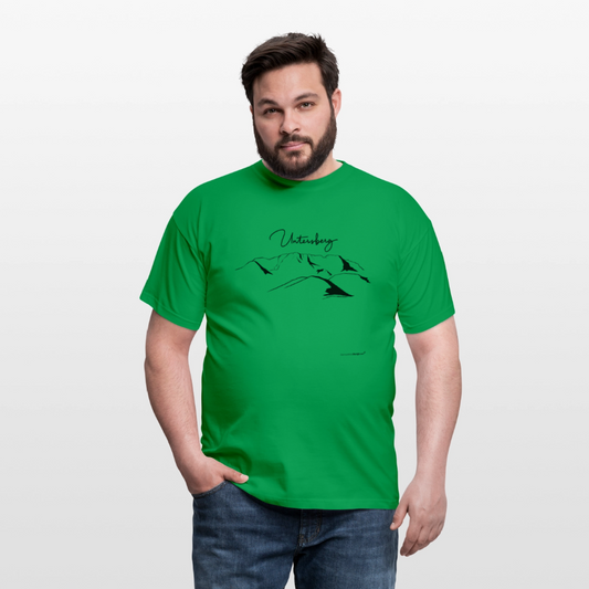 Untersberg Männer Premium T-Shirt in vers. Farben 1xDruck Schwarz - Kelly Green