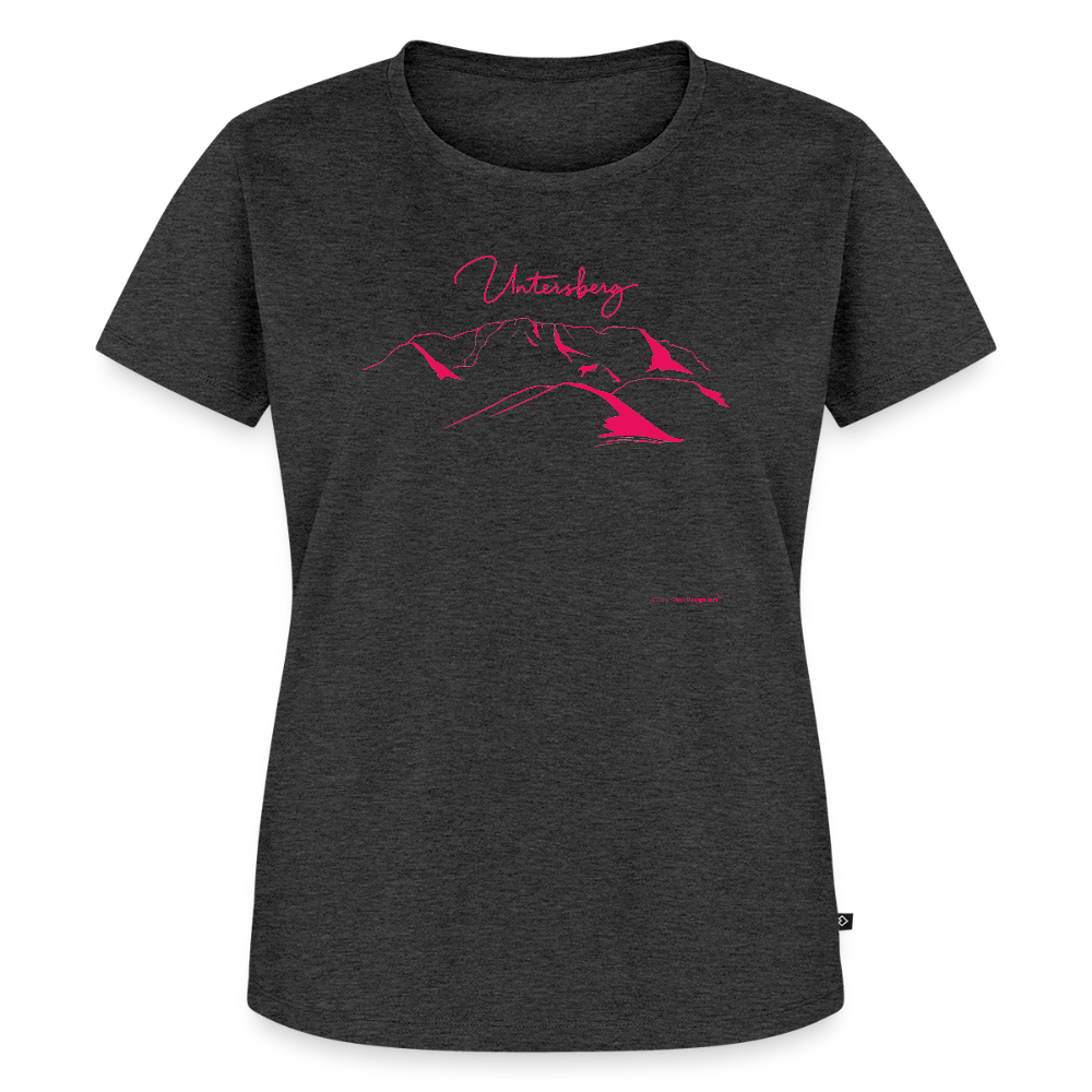 Untersberg Frauen Premium T-Shirt vers. Farben Pink - Anthrazit meliert