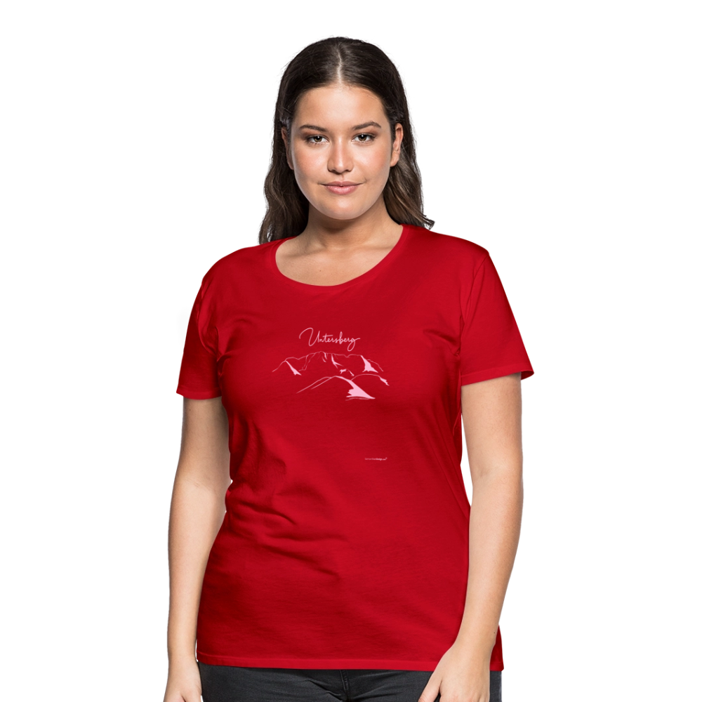 Untersberg Frauen Premium T-Shirt vers. Farben 1xDruck Rosa - Rot
