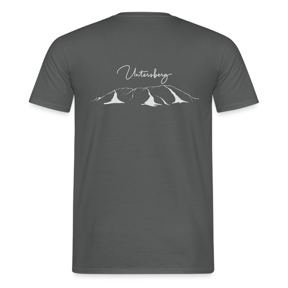Untersberg Männer Premium T-Shirt Antrazith 4xDruck Hellgrau - Anthrazit