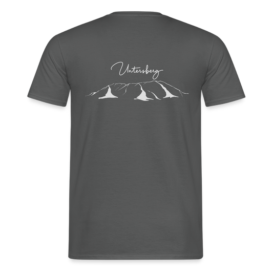 Untersberg Männer Premium T-Shirt Antrazith 4xDruck Hellgrau - Anthrazit