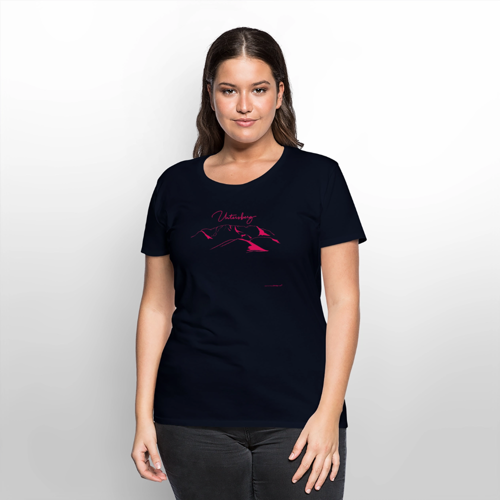 Untersberg Frauen Premium T-Shirt vers. Farben Pink - Navy