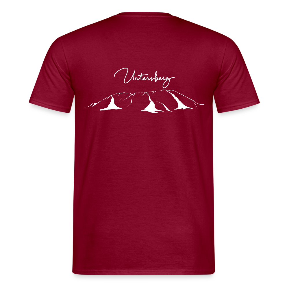 Untersberg Männer Premium T-Shirt vers. Farben 2xDruck Weiss - Ziegelrot
