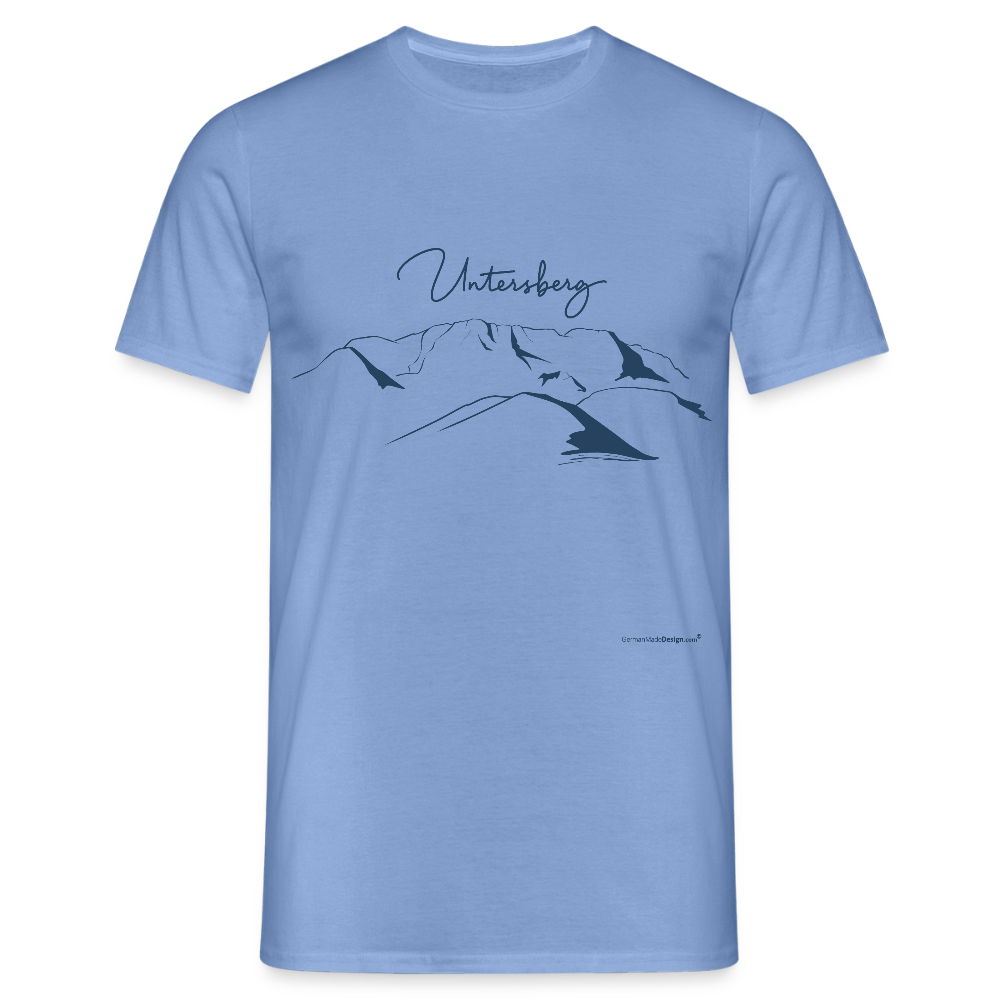 Untersberg Männer Premium T-Shirt Carolina Blau 2xDruck Marineblau - carolina blue