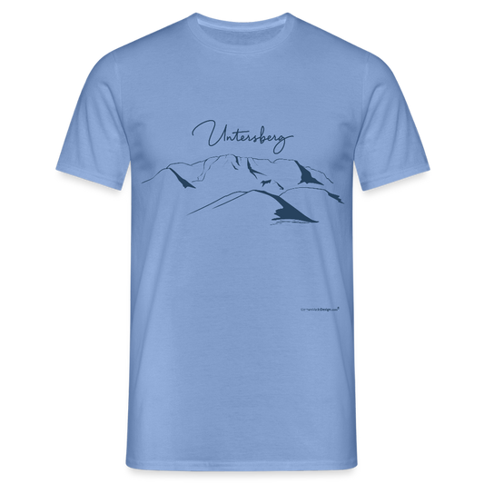 Untersberg Männer Premium T-Shirt Carolina Blau 2xDruck Marineblau - carolina blue