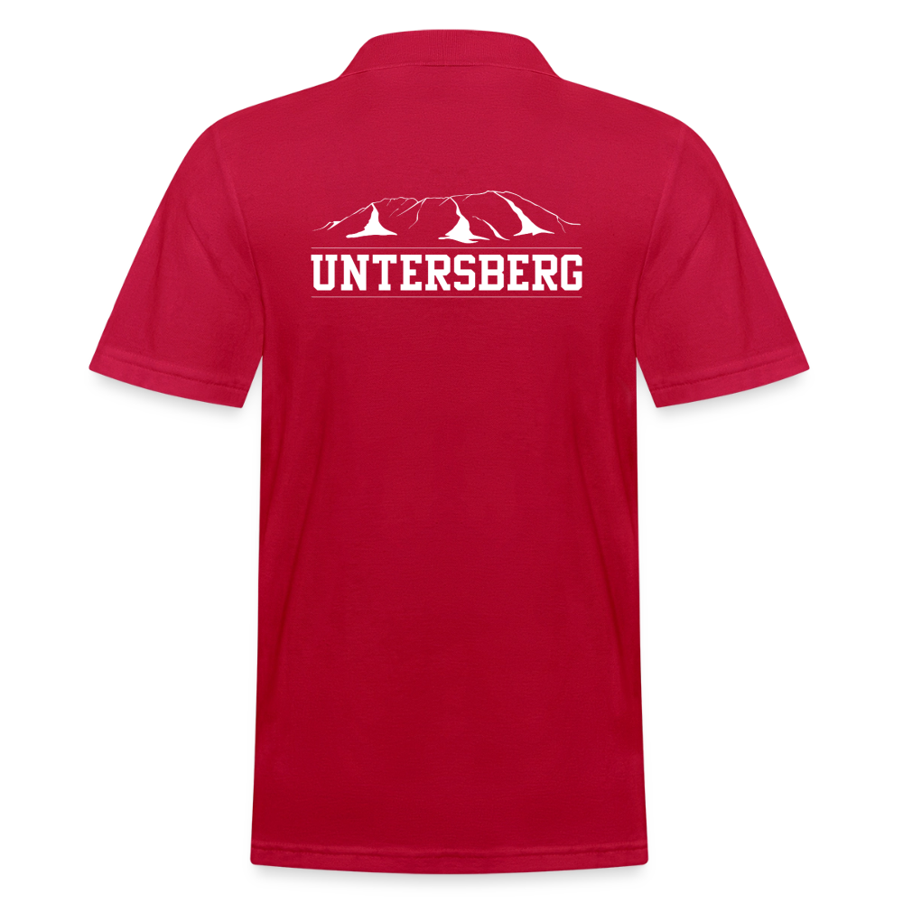Männer Poloshirt "Untersberg" exklusiv in schwarz - cherry red