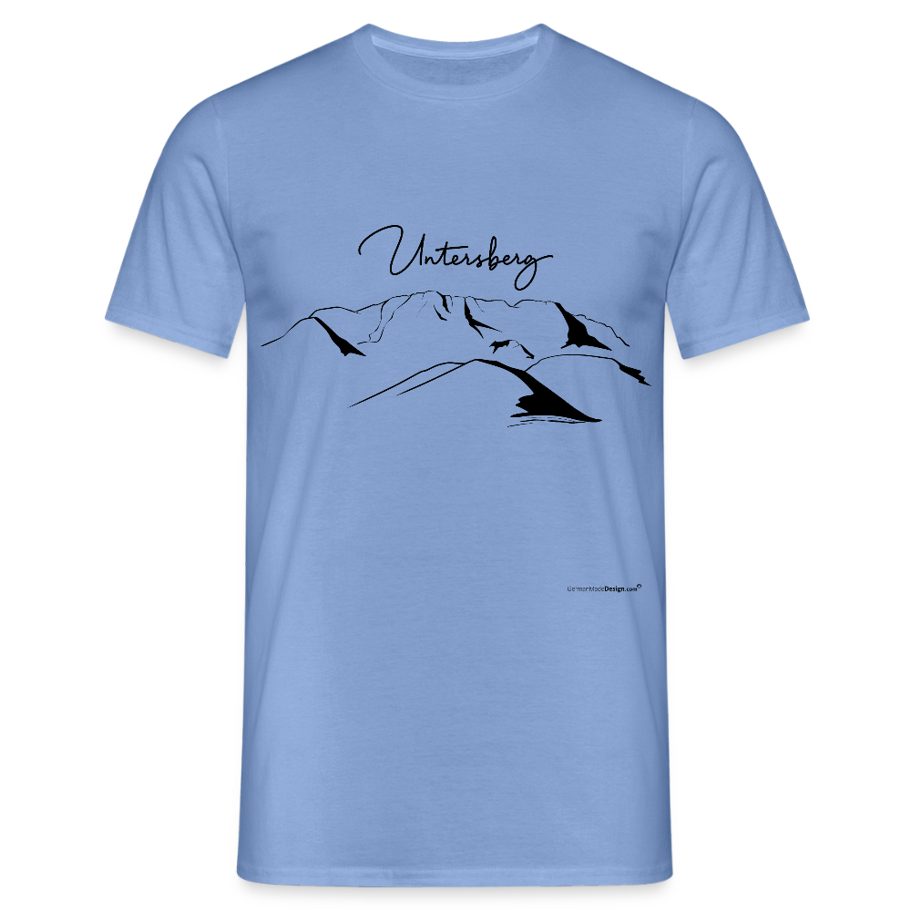 Untersberg Männer Premium T-Shirt vers. Farben 4xDruck Schwarz - carolina blue
