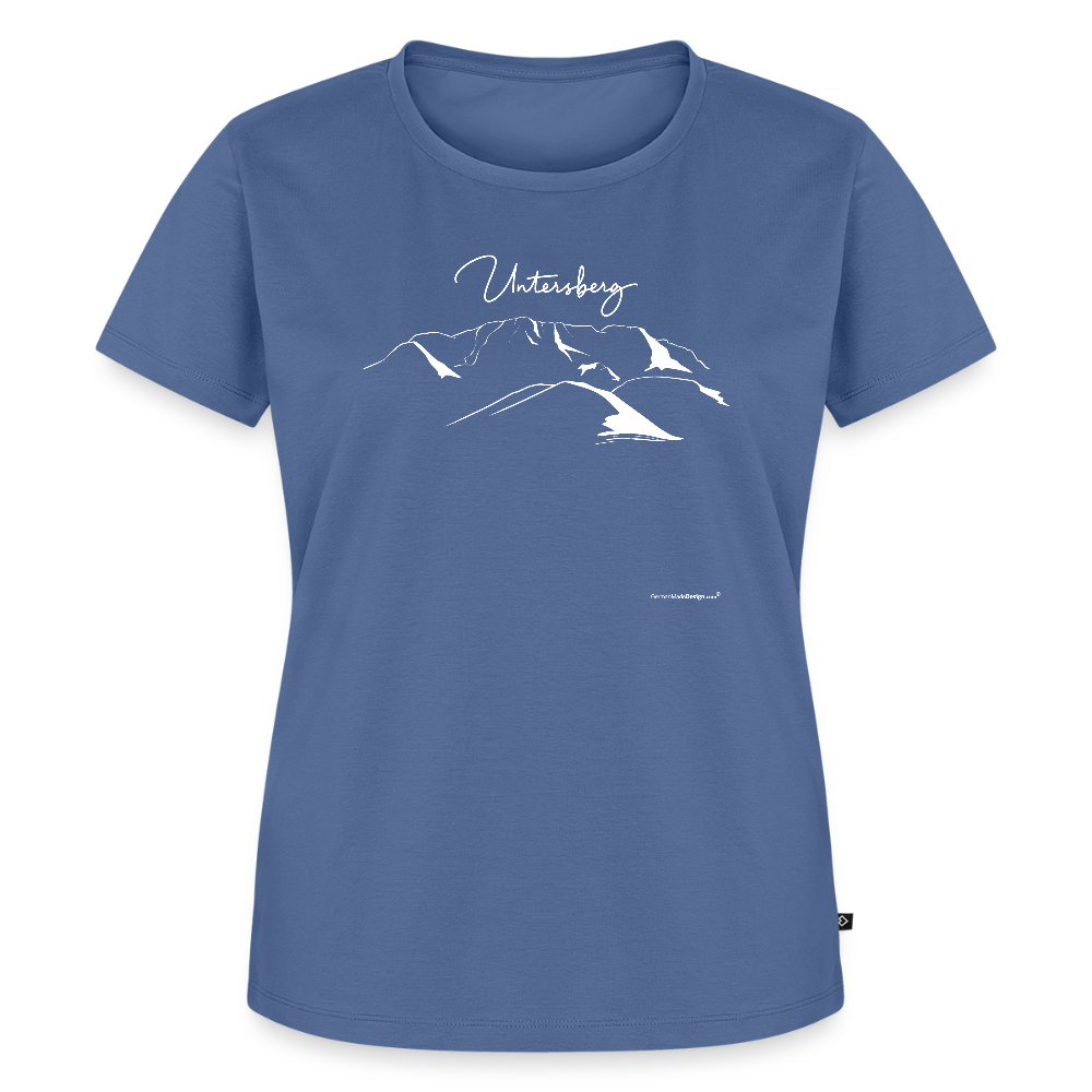 Untersberg T-Shirts Frauen vers. Farben 1xDruck weiss - Taubenblau