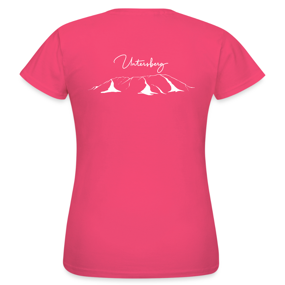 Untersberg Frauen Premium T-Shirt vers. Farben 4xDruck Weiss - Azalea