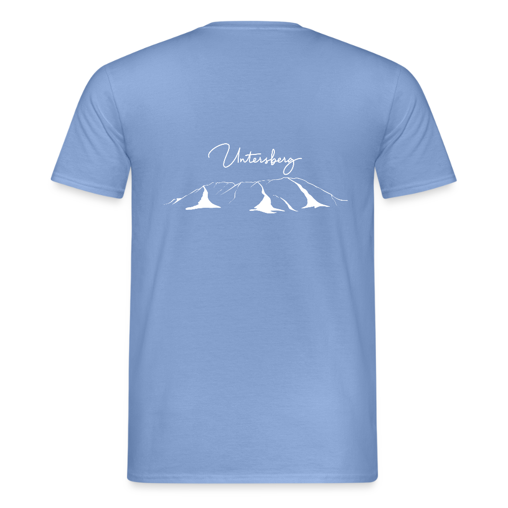Untersberg Männer Premium T-Shirt vers. Farben 4xDruck Weiss - carolina blue