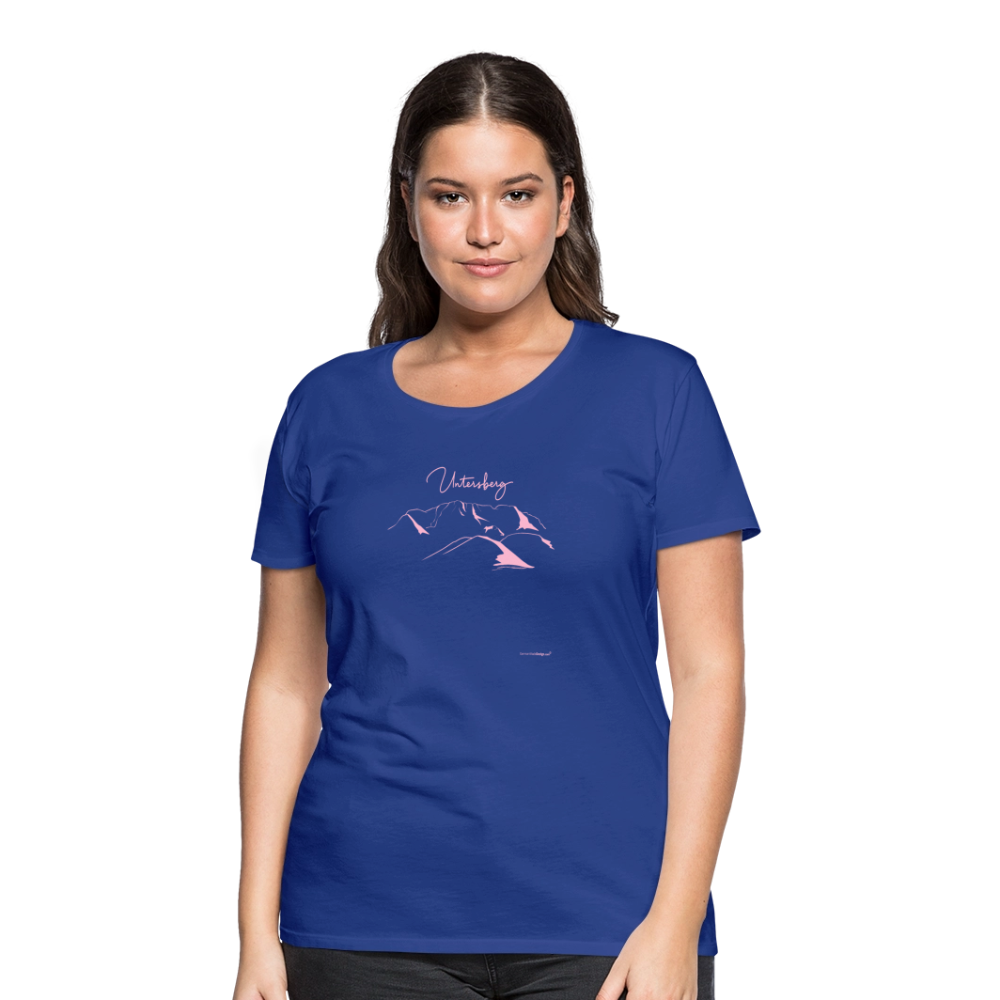Untersberg Frauen Premium T-Shirt vers. Farben 1xDruck Rosa - Königsblau