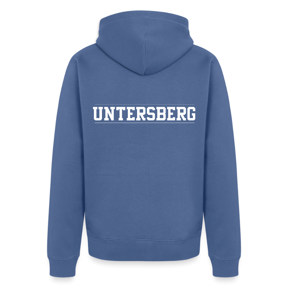 Untersberg Männer Premium Kapuzenjacke - Taubenblau