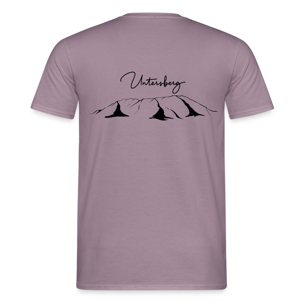 Untersberg Männer Premium T-Shirt vers. Farben 2xDruck Schwarz - Lilagrau 