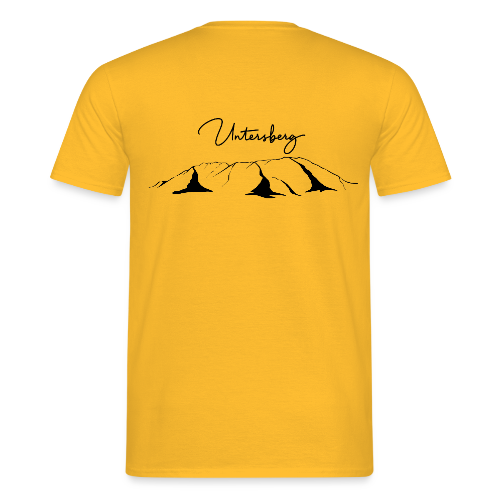 Untersberg Männer Premium T-Shirt vers. Farben 2xDruck Schwarz - Gelb
