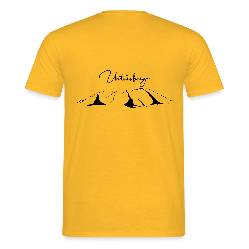 Untersberg Männer Premium T-Shirt vers. Farben 4xDruck Schwarz - Gelb