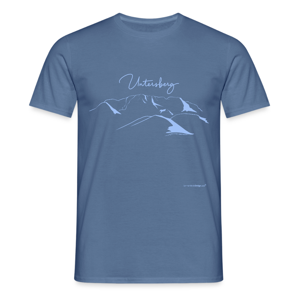 Männer Premium T-Shirt Taubenblau Untersberg 2xDruck Himmelblau - Taubenblau 