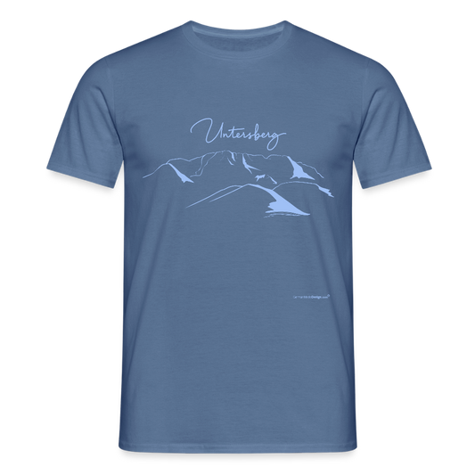 Männer Premium T-Shirt Taubenblau Untersberg 2xDruck Himmelblau - Taubenblau 