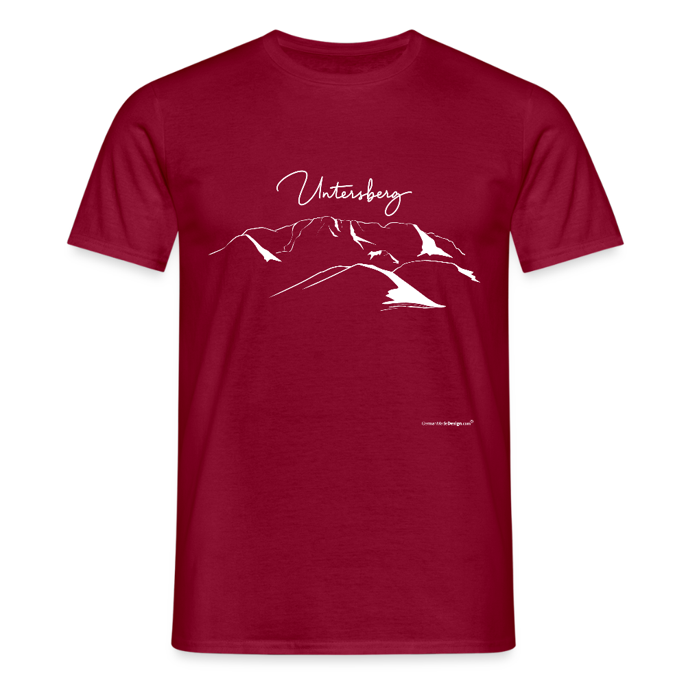 Untersberg Männer Premium T-Shirt vers. Farben 2xDruck Weiss - Ziegelrot