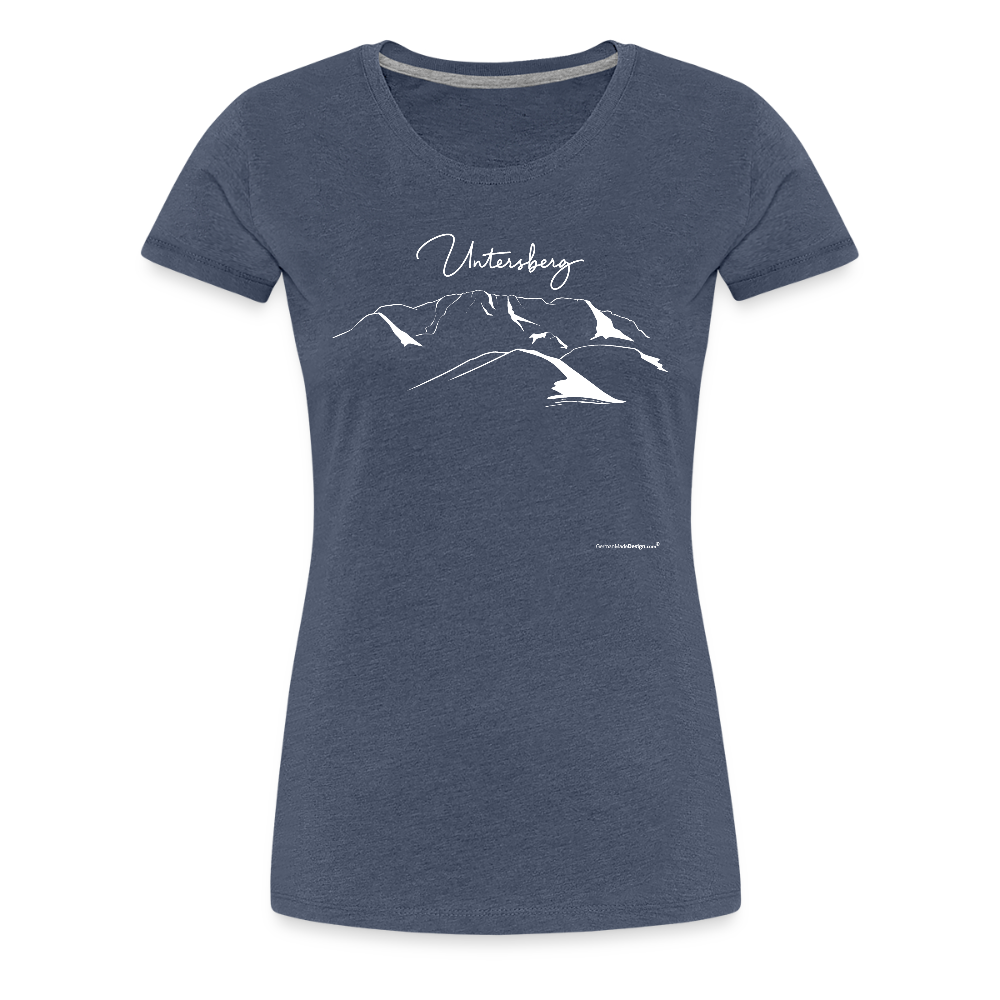 Untersberg T-Shirts Frauen vers. Farben 1xDruck weiss - Blau meliert
