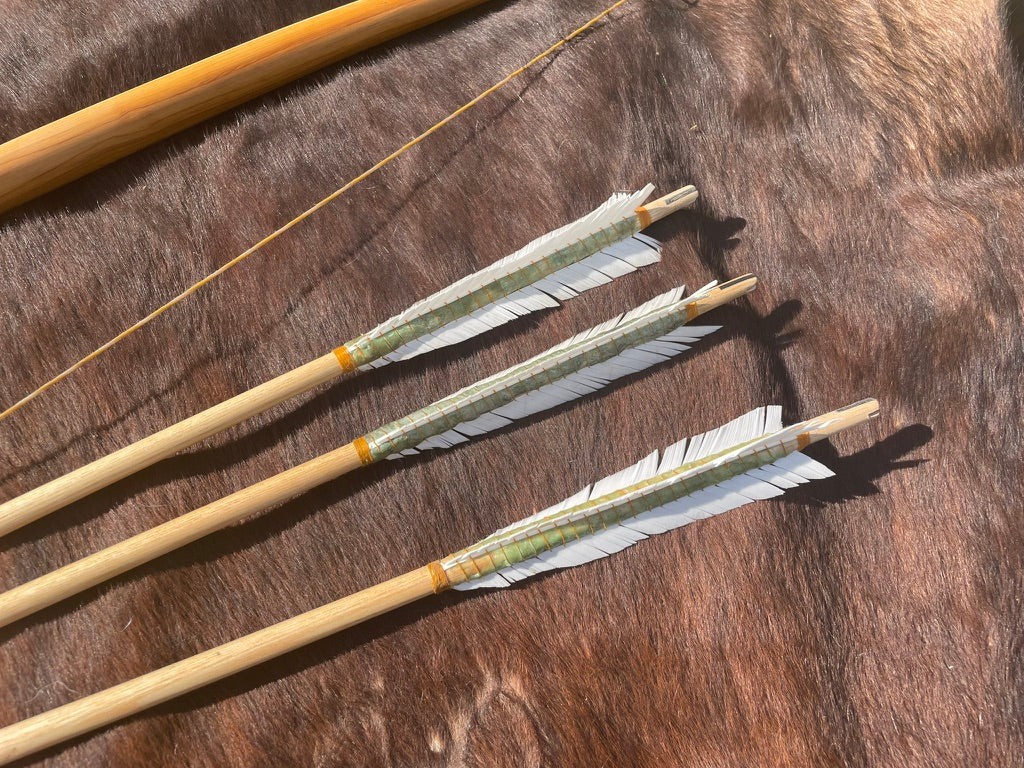 Eiben Langbogen (Warbow) 90lbs auf 30inch - 74inch Länge - inkl. 3 Pfeile