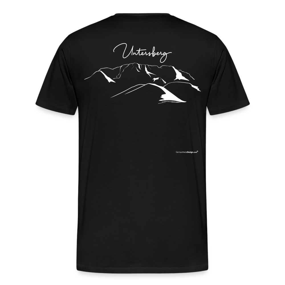 UNTERSBERG Schriftzug - Männer T-Shirt Premium Qualität - Schwarz