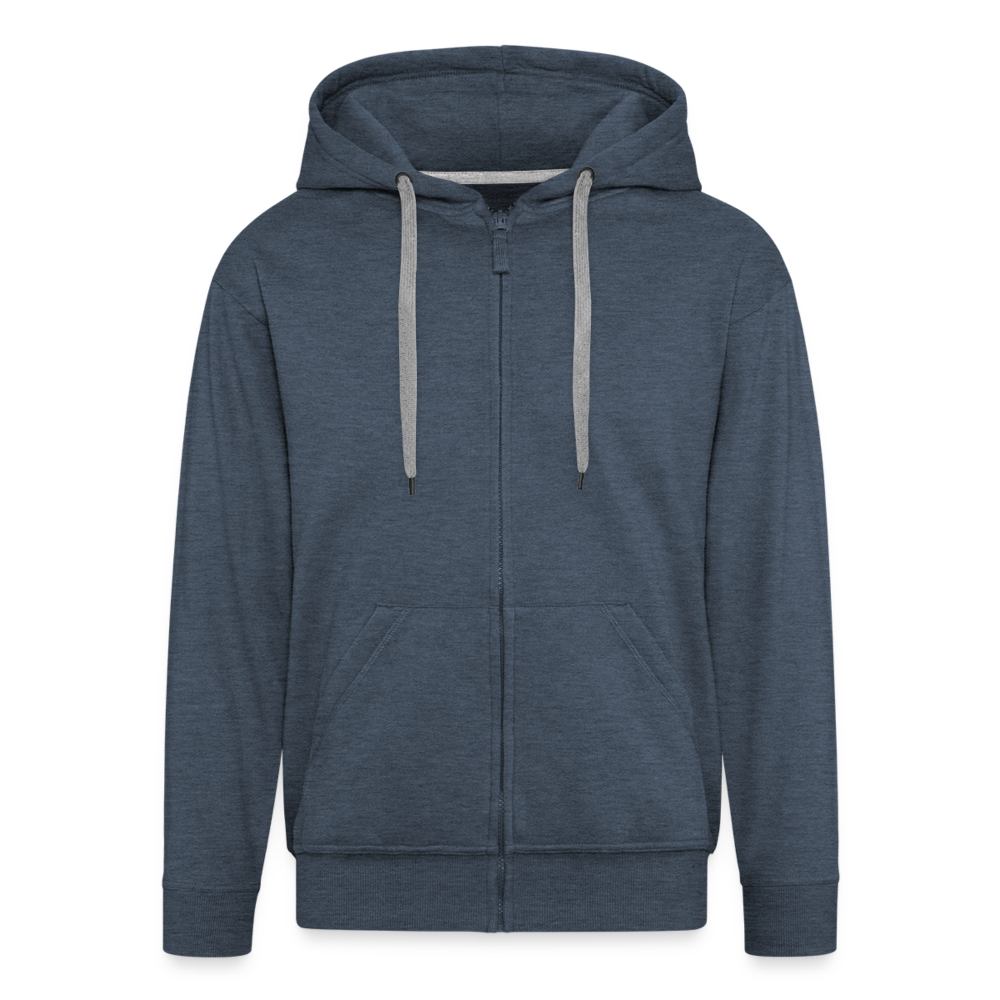UNTERSBERG Schriftzug - Männer Premium Kapuzenjacke - Jeansblau