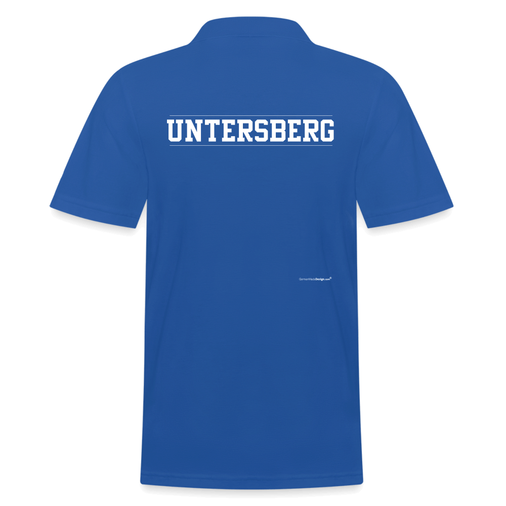 Männer Poloshirt "Untersberg" exklusiver 2 Seiten Druck - Royalblau