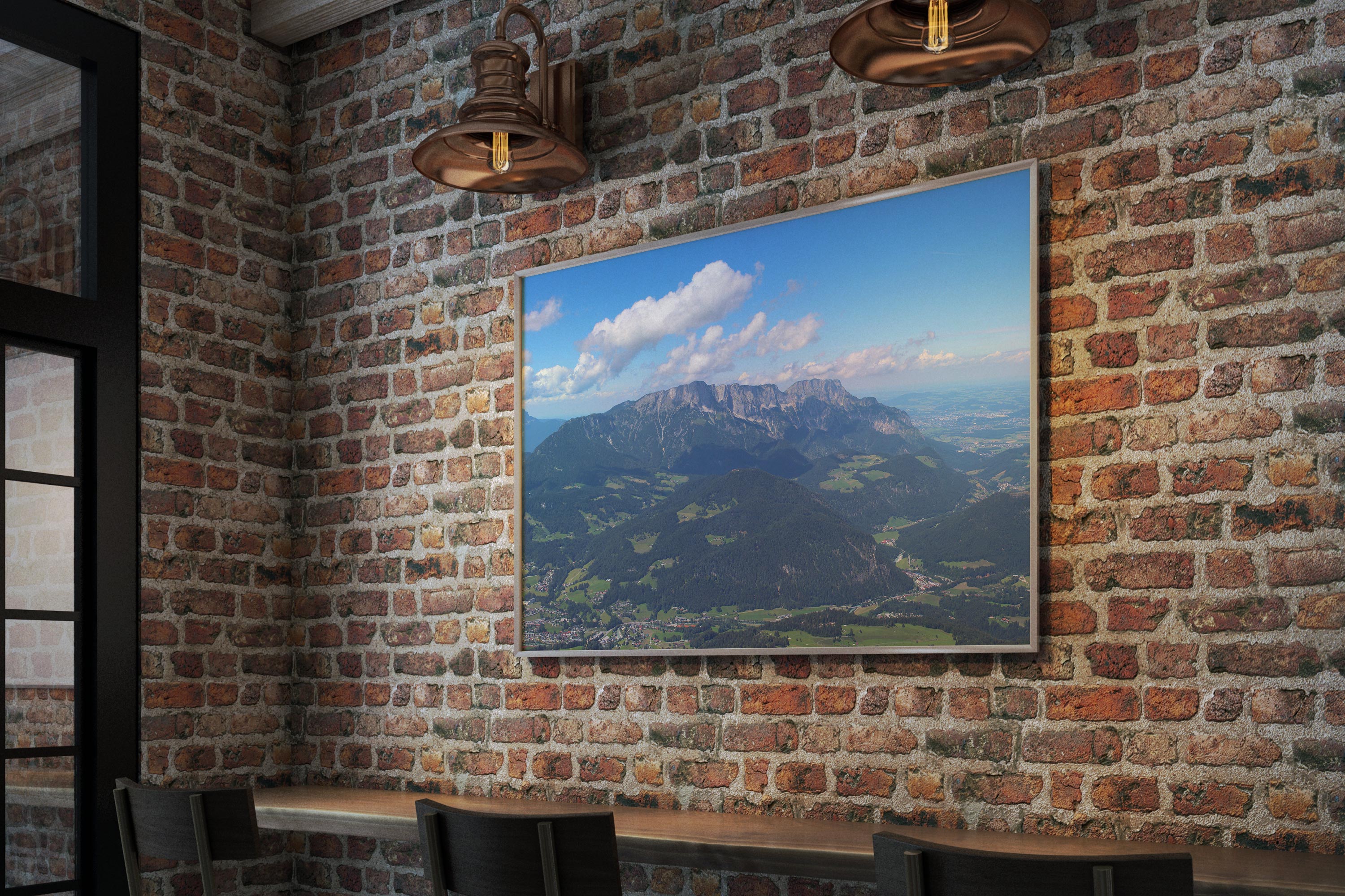 Poster Untersberg auf Acrylglas im Rahmen - GermanMadeDesign