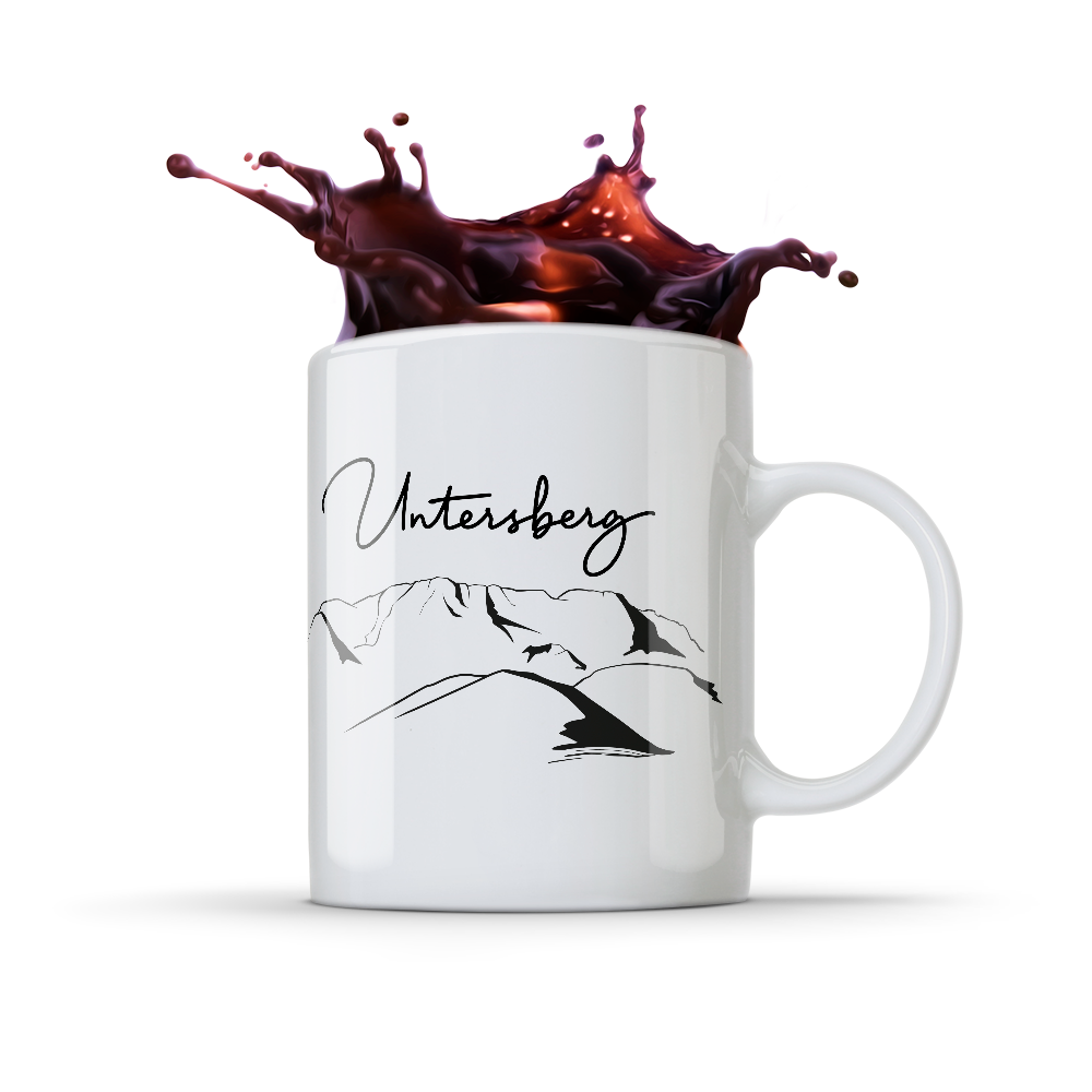 Panoramatasse "Untersberg" exklusiv in weiss - GermanMadeDesign