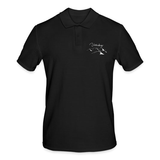 Männer Poloshirt "Untersberg" exklusiv in schwarz - Schwarz