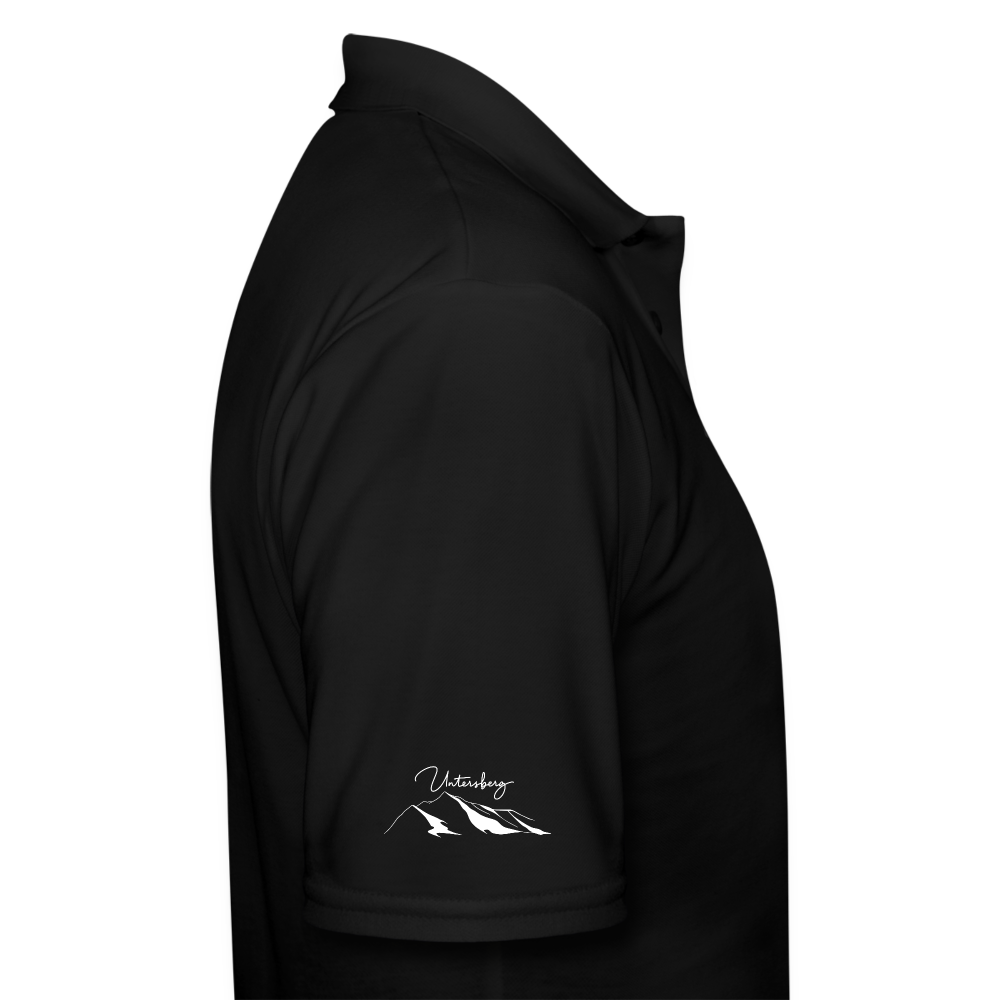 Männer Poloshirt "Untersberg" exklusiv in schwarz - Schwarz