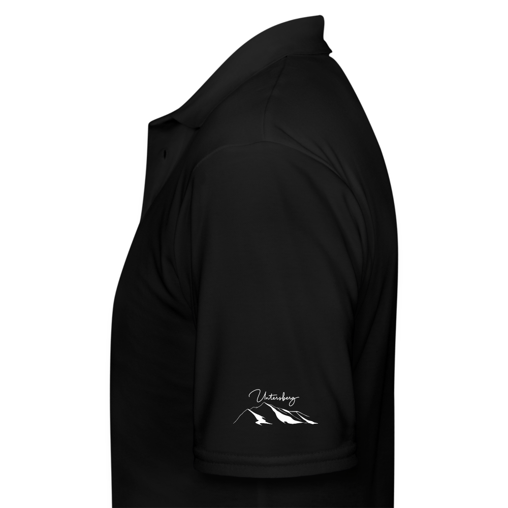 Männer Poloshirt "Untersberg" exklusiv in schwarz - Schwarz