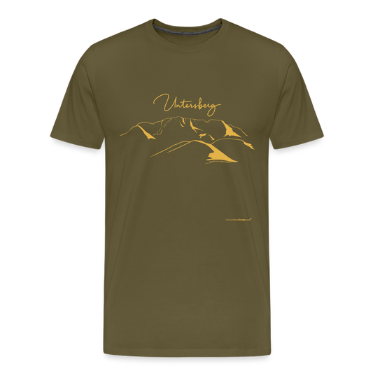 Männer Premium T-Shirt in Kaki Untersberg in Ocker - Khaki