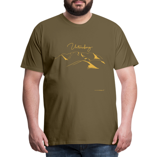 Männer Premium T-Shirt in Kaki Untersberg in Ocker - Khaki