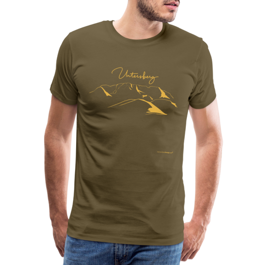 Männer Premium T-Shirt in Kaki Untersberg in Ocker - Khaki