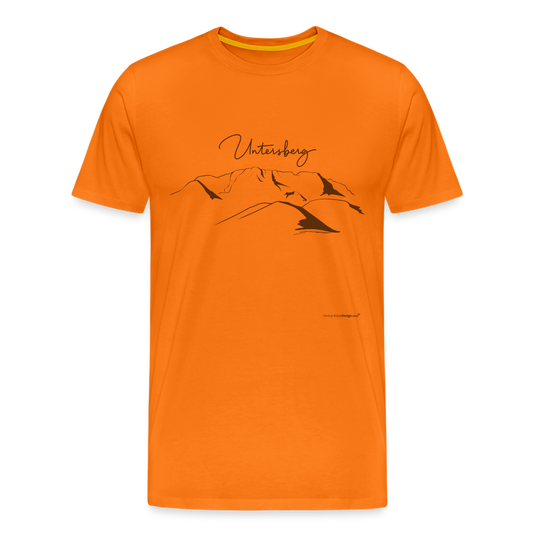Männer Premium T-Shirt in Orange Untersberg in Edelbraun - Orange