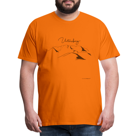 Männer Premium T-Shirt in Orange Untersberg in Edelbraun - Orange
