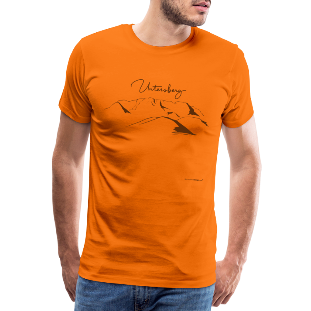 Männer Premium T-Shirt in Orange Untersberg in Edelbraun - Orange