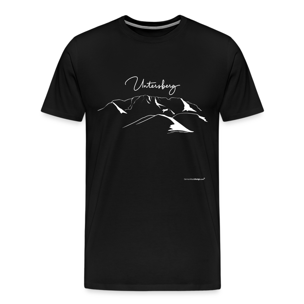 Männer Premium T-Shirt in Schwarz Untersberg in Weiss - Schwarz