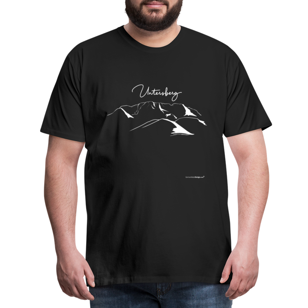 Männer Premium T-Shirt in Schwarz Untersberg in Weiss - Schwarz
