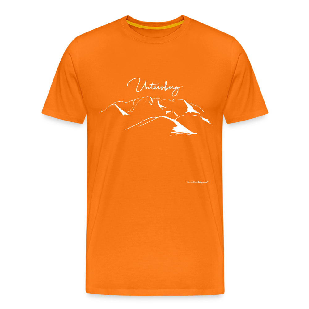 Männer Premium T-Shirt in verschiedenen Farben Untersberg in Weiss - Orange
