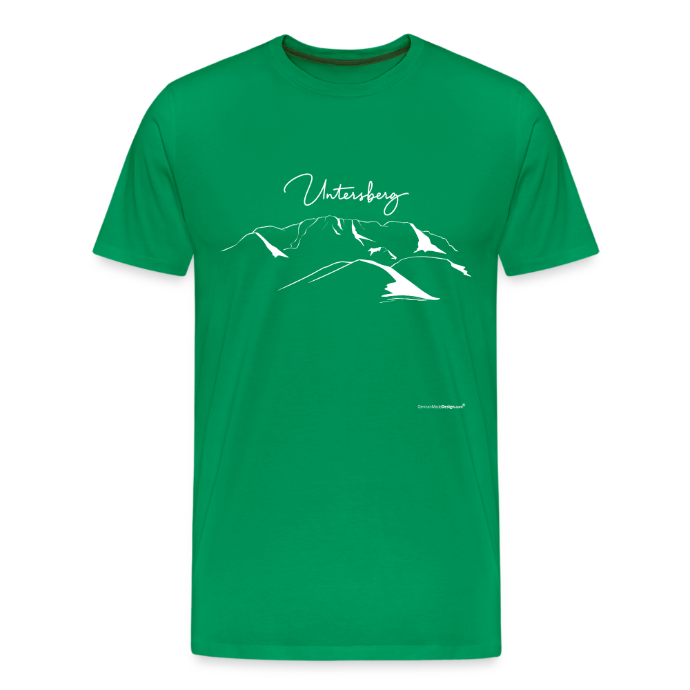 Männer Premium T-Shirt in verschiedenen Farben Untersberg in Weiss - Kelly Green