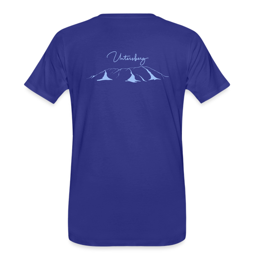 Premium Bio T-Shirt versch. Farben Untersberg 4xDruck in Navyblau - Königsblau