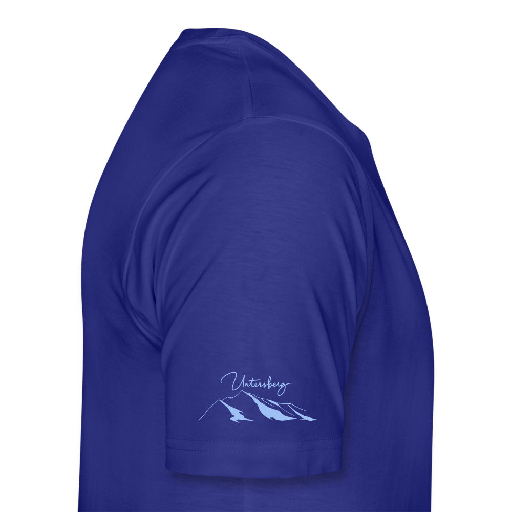 Premium Bio T-Shirt versch. Farben Untersberg 4xDruck in Navyblau - Königsblau