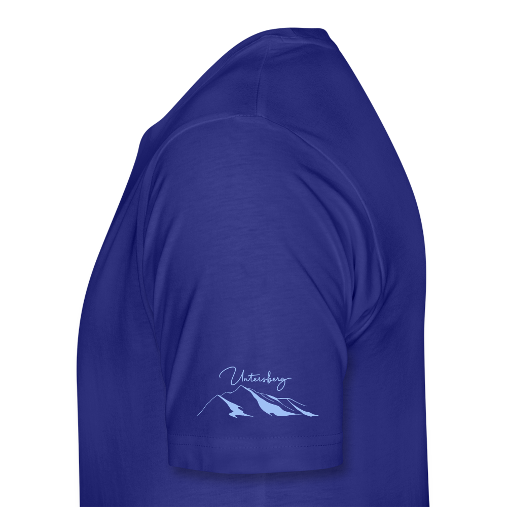 Premium Bio T-Shirt versch. Farben Untersberg 4xDruck in Navyblau - Königsblau