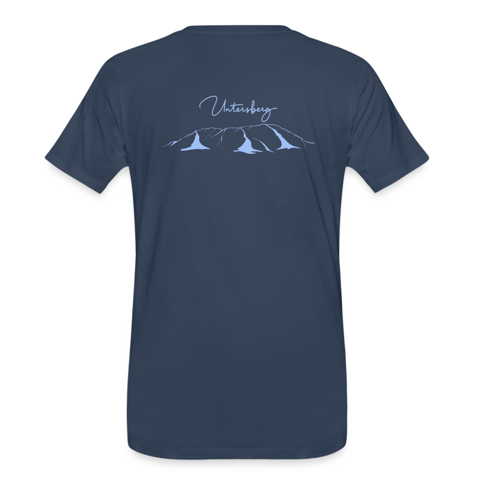 Premium Bio T-Shirt versch. Farben Untersberg 4xDruck in Navyblau - Navy