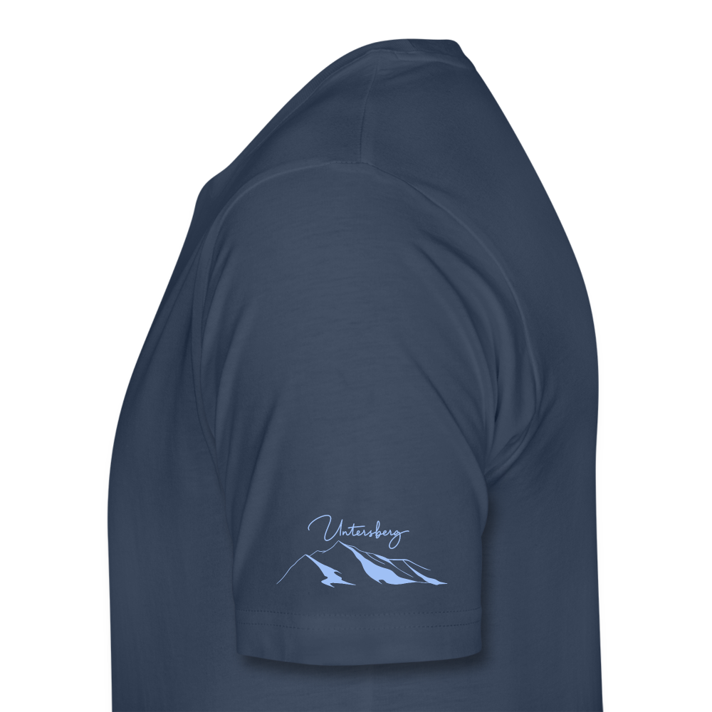 Premium Bio T-Shirt versch. Farben Untersberg 4xDruck in Navyblau - Navy