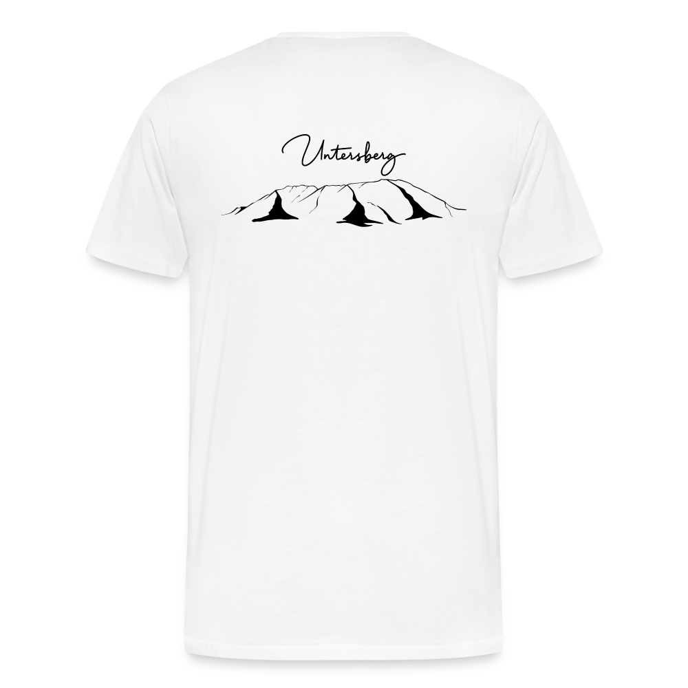 Männer Premium T-Shirt in versch. Farben Untersberg 4xDruck in Schwarz - white