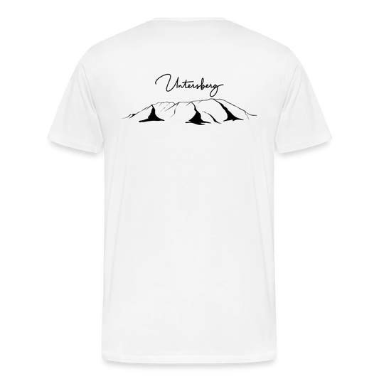 Männer Premium T-Shirt in versch. Farben Untersberg 4xDruck in Schwarz - white