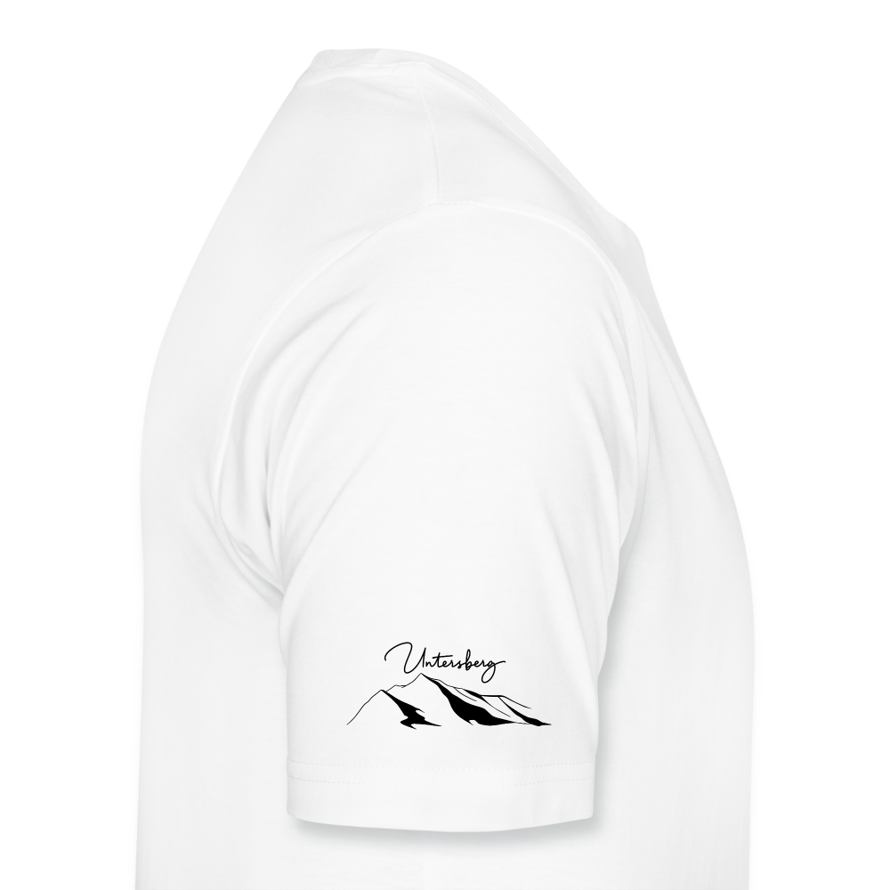 Männer Premium T-Shirt in versch. Farben Untersberg 4xDruck in Schwarz - white